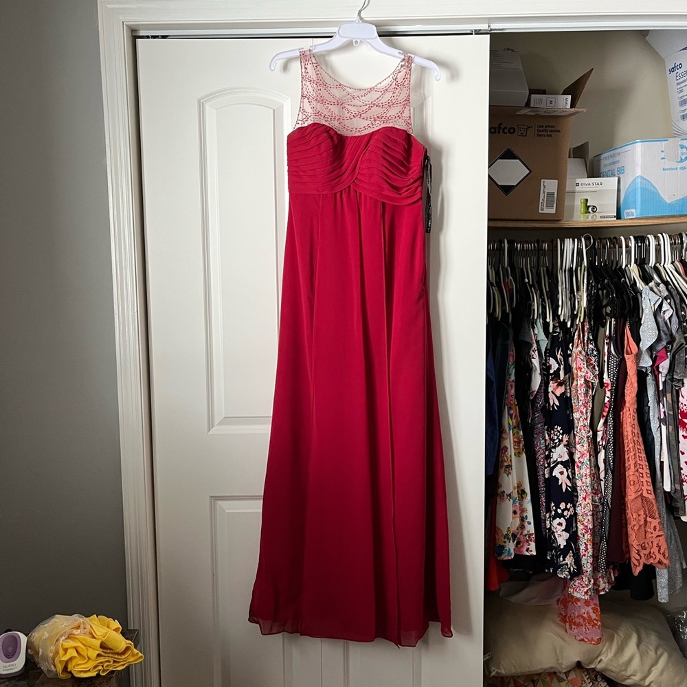 Red bridesmaid dress